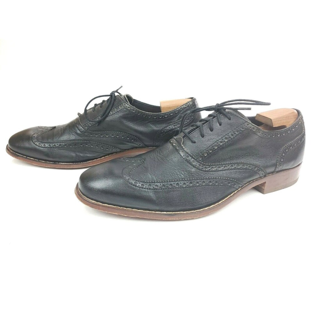 Cole Haan Air Colton Wing Tip Black Oxford Dress Shoes C10028 Men's Size 13 M